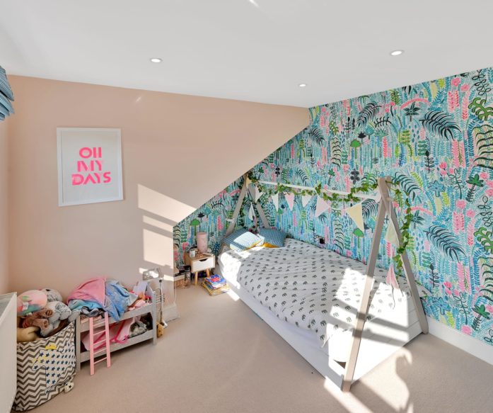 Lovely girls bedroom in dormer loft conversion in Teddington Middlesex TW11