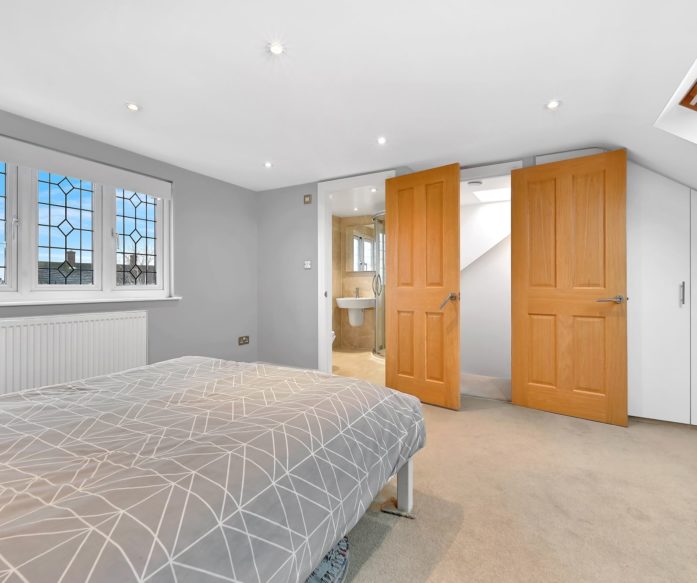 modern Loft conversion bedroom with en suite romford essex