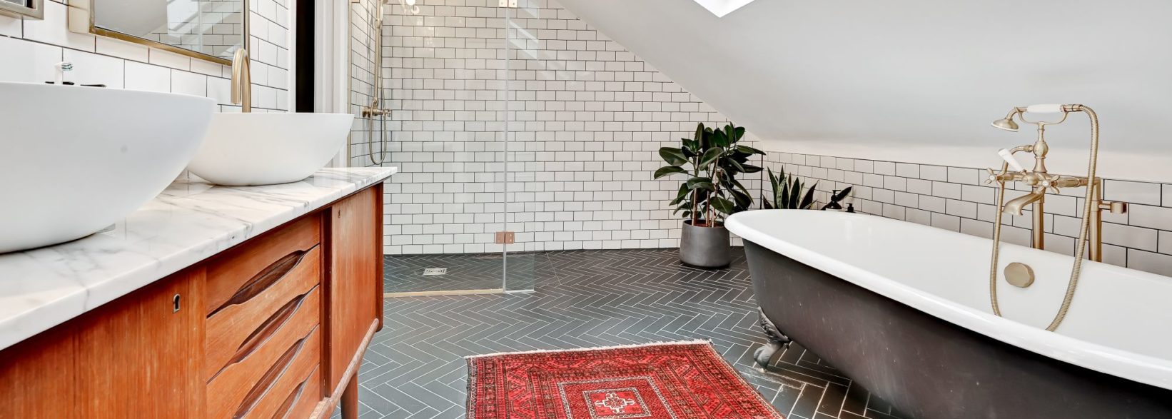 twin sinks bathroom in a loft conversion hammersmith west london