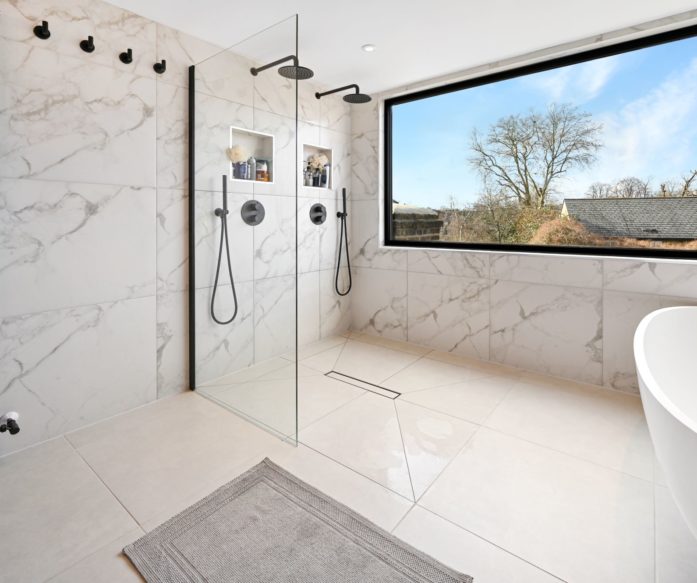 Large en-suite shower room Victorian Loft Conversion Hackney E5