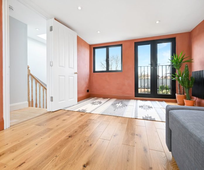 Bright living space with french doors Hackney Victorian Loft Conversion