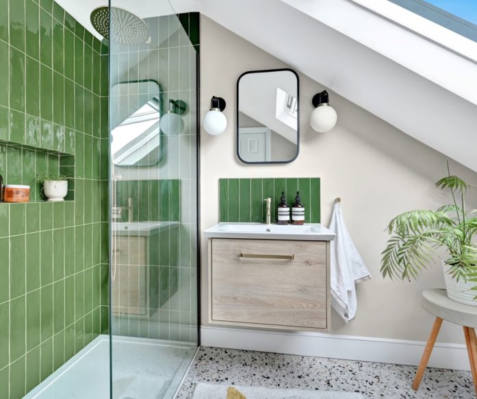 Frameless Shower Screen in Rear Dormer Loft Conversion in Brentwood Essex CM13