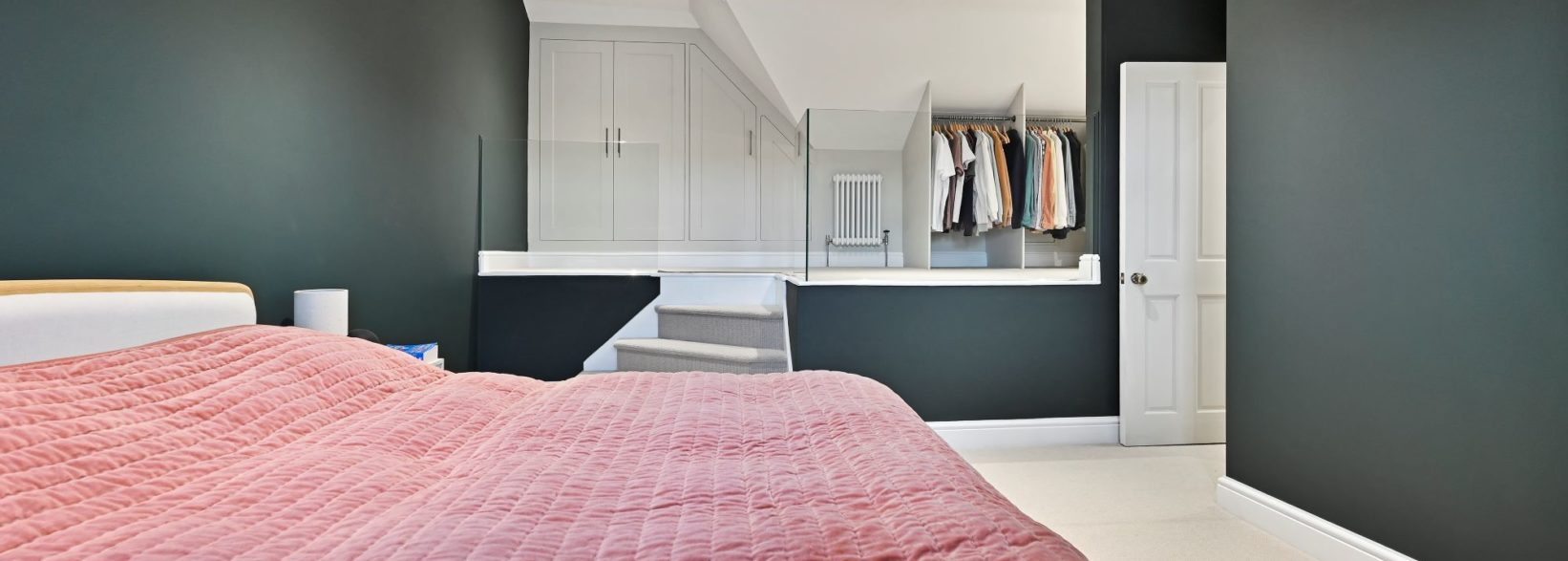 Large Mansard Loft Conversion Split level Master bedroom luxury feel in Abbeywood SE2 London