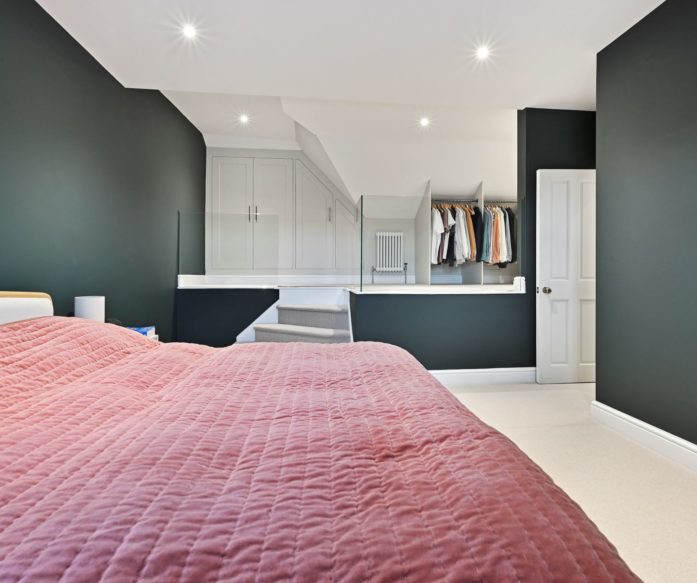 Large Mansard Loft Conversion Split level Master bedroom luxury feel in Abbeywood SE2 London