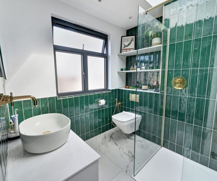 High-end finish to bathroom in loft conversion, Hackney E9