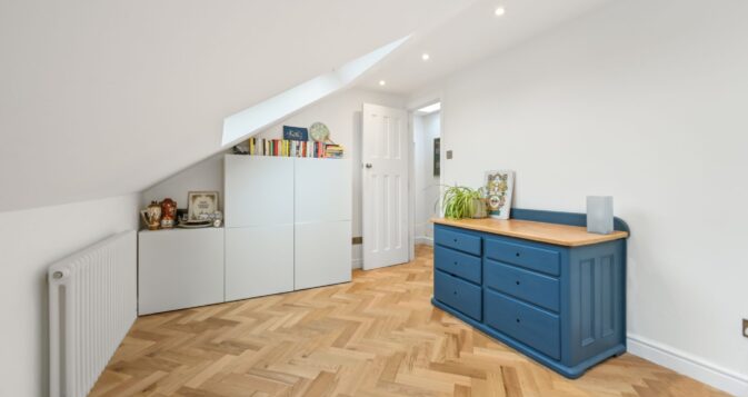Space for extra storage in main bedroom of a spacious rear dormer loft conversion in Billericay, Basildon, Essex CM12