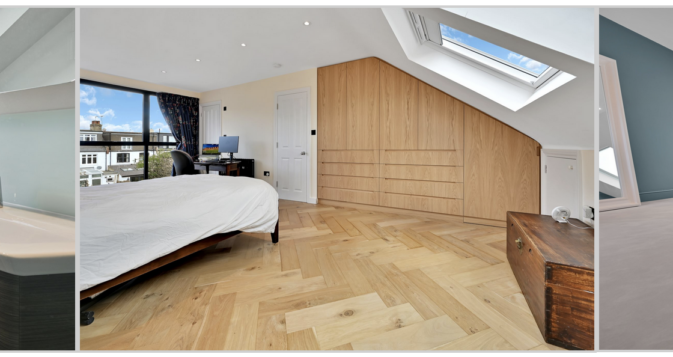 Light and modern bathroom and bedroom. Bexley and Bexleyheath loft conversions