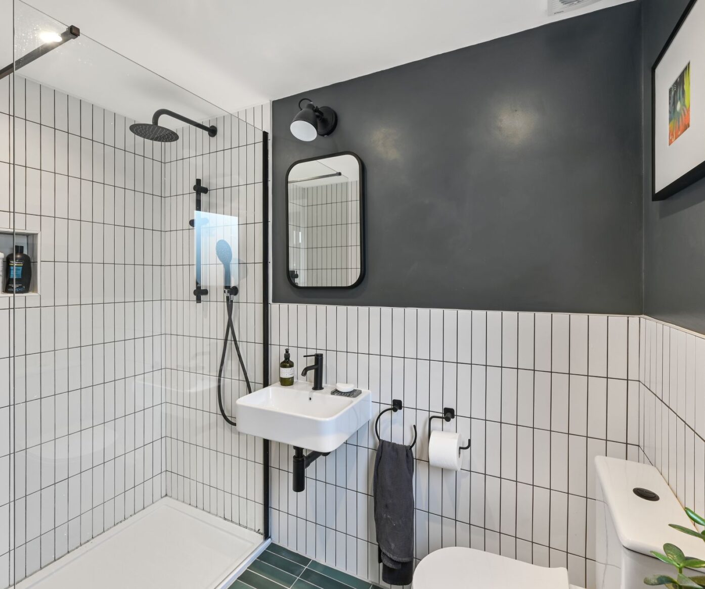 Modern en-suite bathroom in loft conversion Dulwich SE22