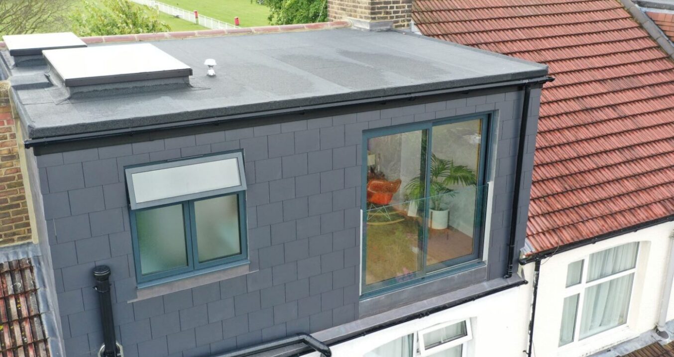 Exterior of flat roof dormer loft conversion in Leytonstone E11