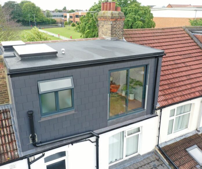 Exterior of flat roof dormer loft conversion in Leytonstone E11